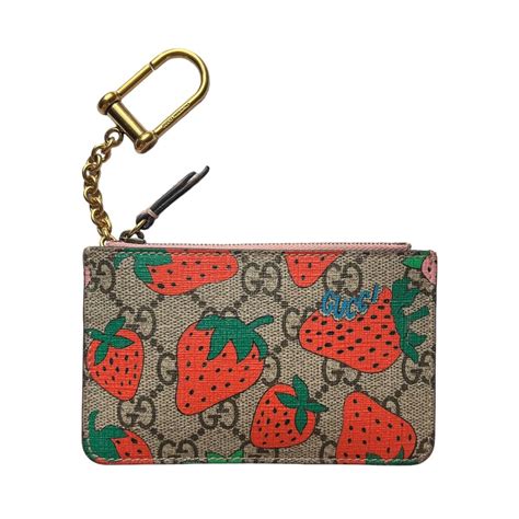 gucci strawberry key case|gucci encore keychain.